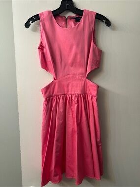 French Connection Hot Pink Cutout Sleeveless Mini Dress